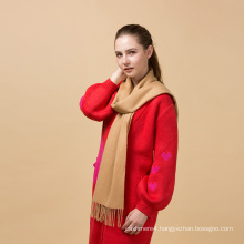 Top fashion unique design plain wool scarf